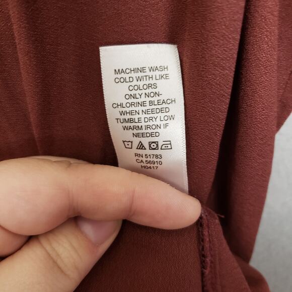 Maurices Plus Size 3X Cap Sleeve Babydoll Peasant Blouse Brown Prairie Americana - Picture 7 of 7